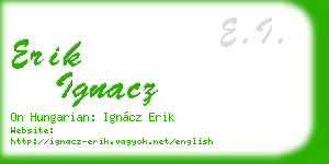 erik ignacz business card